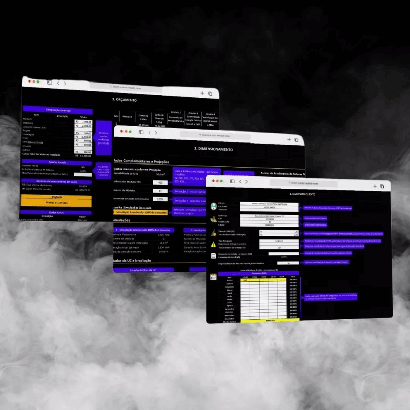 Planilha Para Energia Solar Fotovoltaica Propósta Comercial Automática - Radali Shop