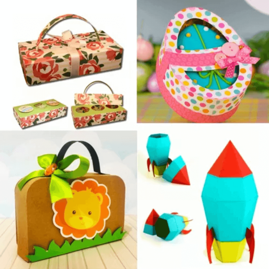 Pack 7949 Arquivos Silhouette Moldes Limpos Caixas Caixinhas Festas Embalagens - Radali Shop