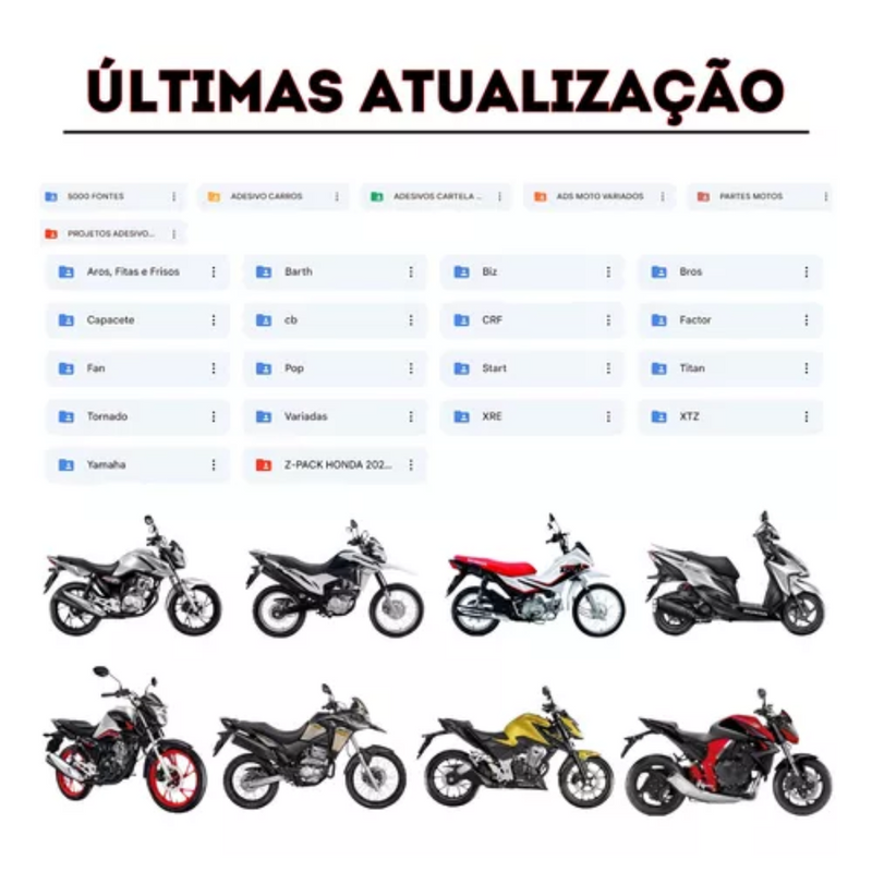 Pack De Adesivos E Vetores Para Motocicletas Motos Veículos Arquivos Cdr Pdf