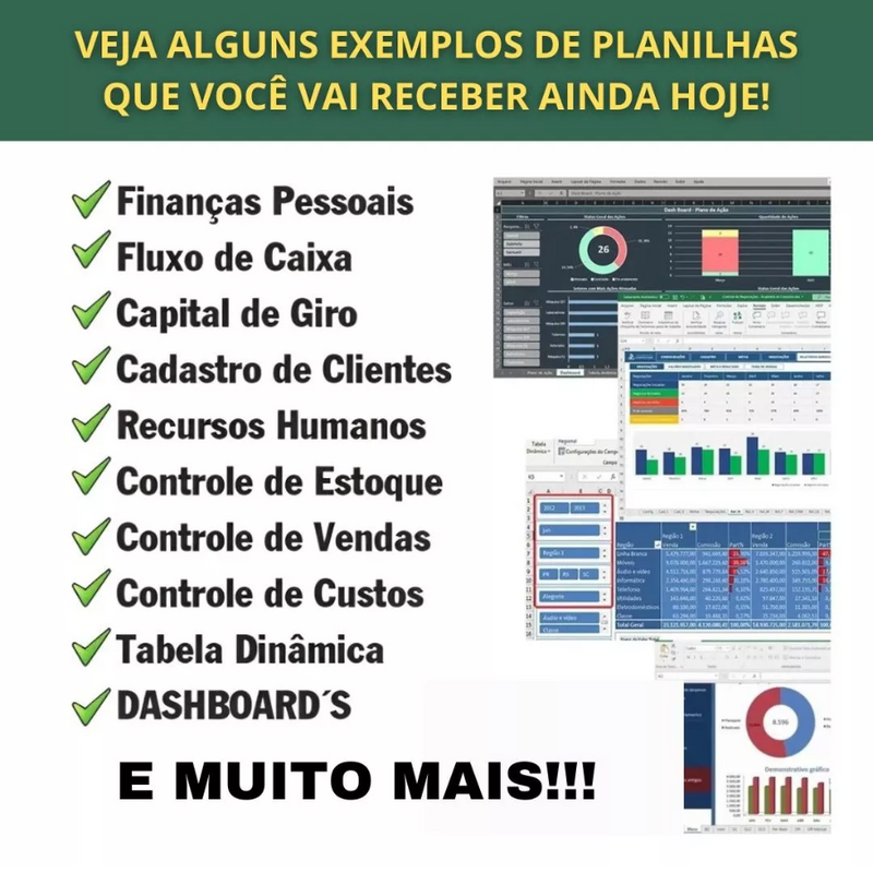 Super Pack + 15.000 Planilhas Excel Prontas Editáveis + Bônus