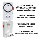 Timer Temporizador Analogico Bivolt Programavel Liga Desliga - Radali Shop