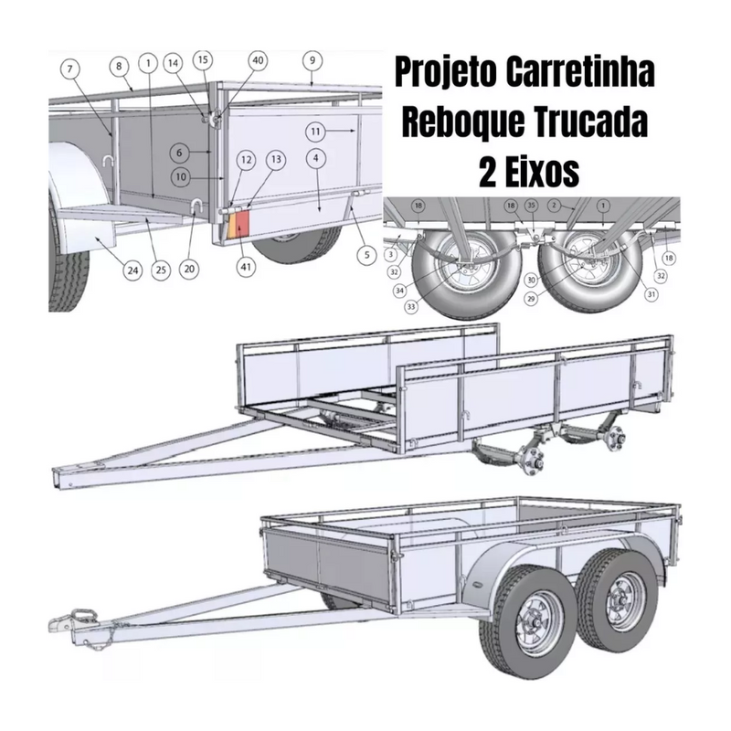 15 Projetos Para Construir Carretinhas De Reboques Engate Kart Jetski Barco Moto Plataforma