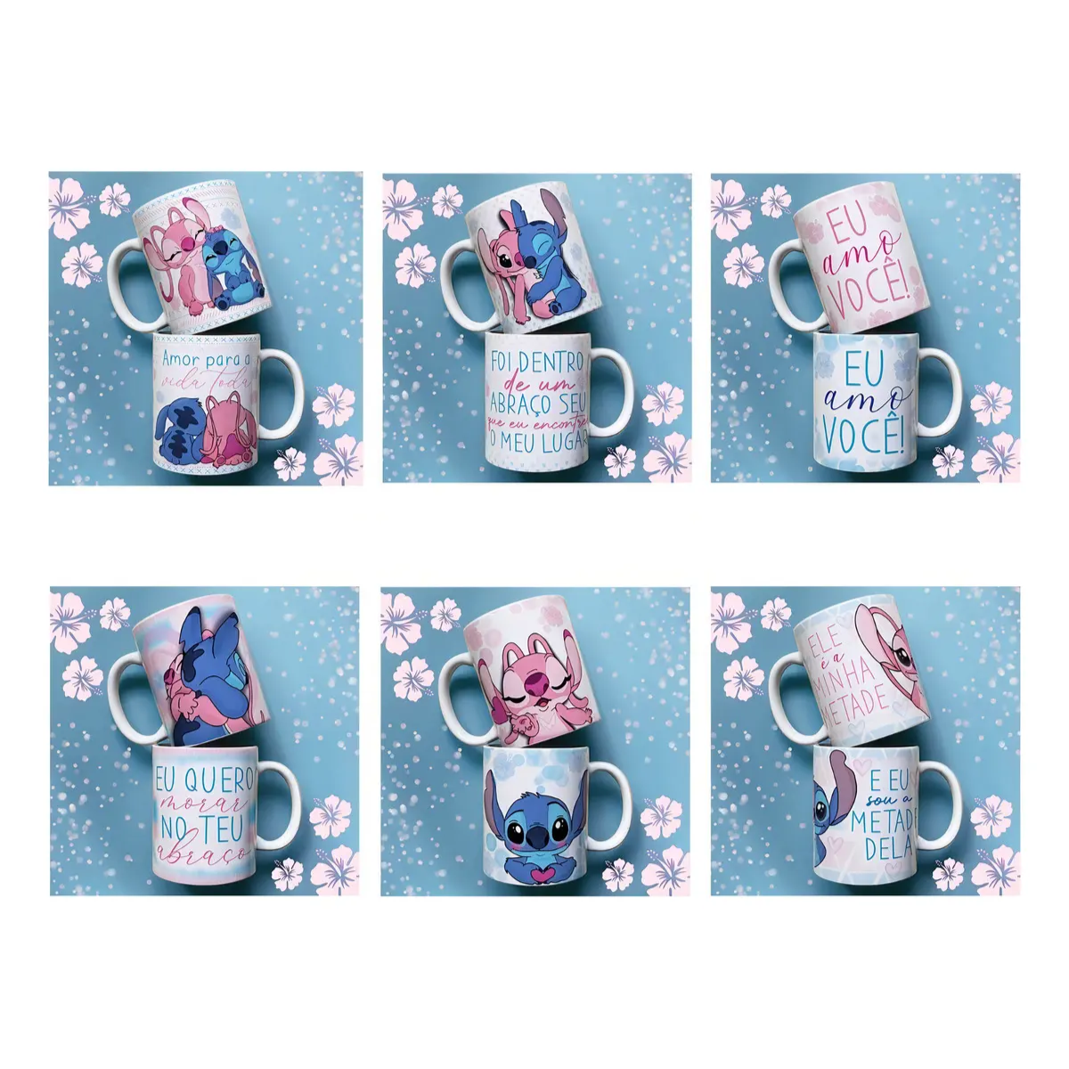 Pack Artes Caneca Stitch E Angel +150 Arquivos
