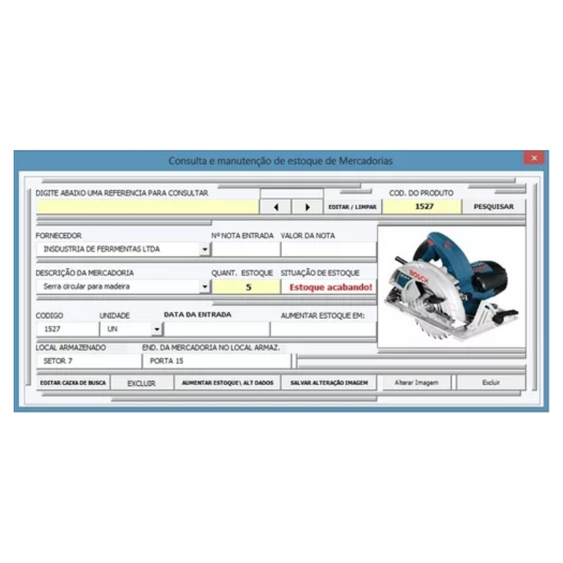 Planilha Controle de Estoque Sistema De Almoxarifado Inventário Entrada Saida Em Excel