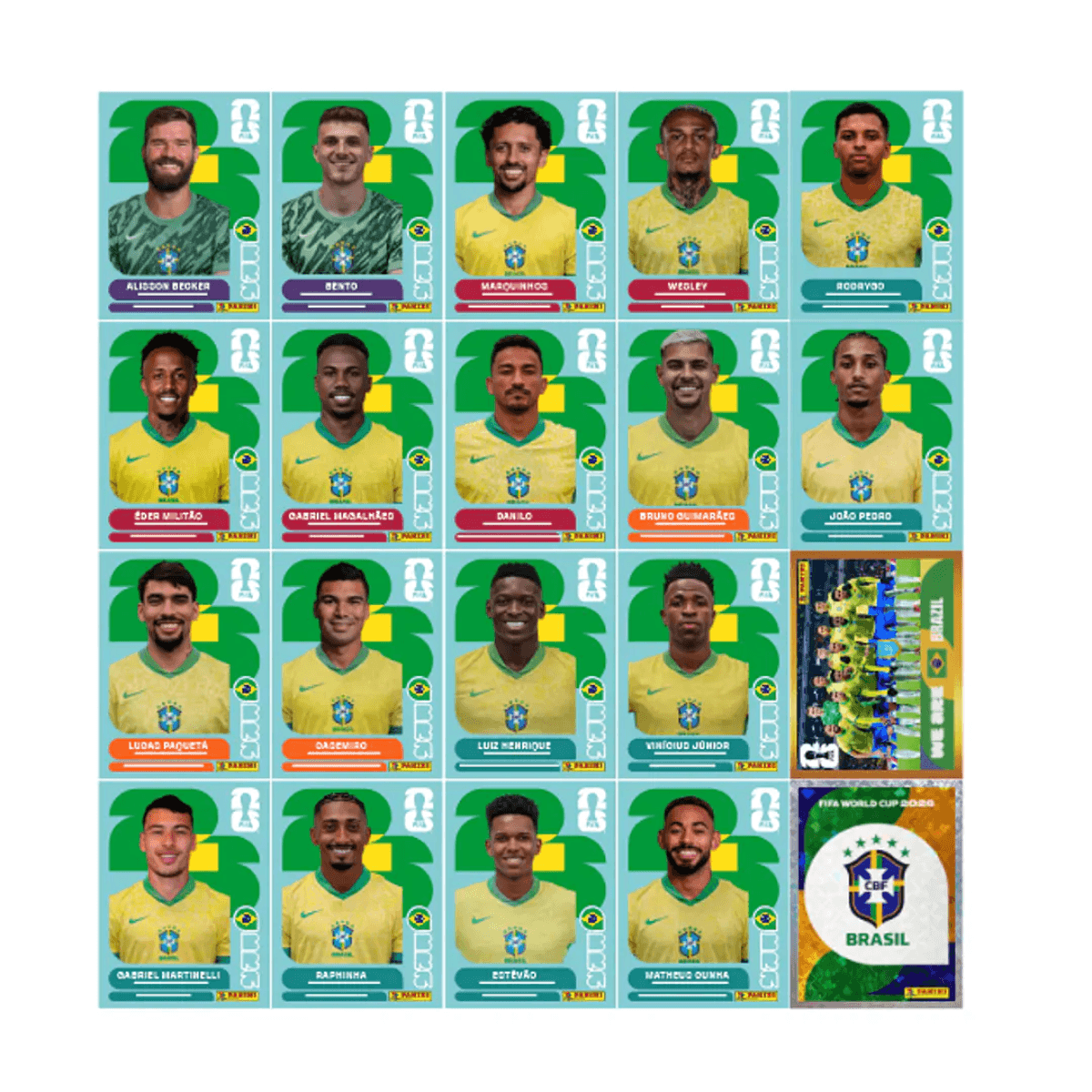 Figurinhas copa do mundo 2026 para imprimir da seleção brasileira em alta qualidade.