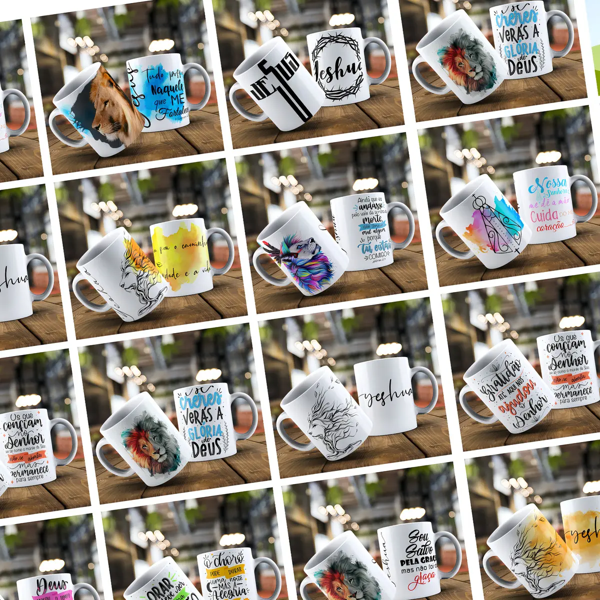 Pack 200 Artes Premium Gospel Lettering Para Canecas + Bônus