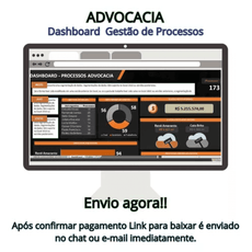 Dashboard Gestão Processos Faturamento Advocacia Advogado - Radali Shop