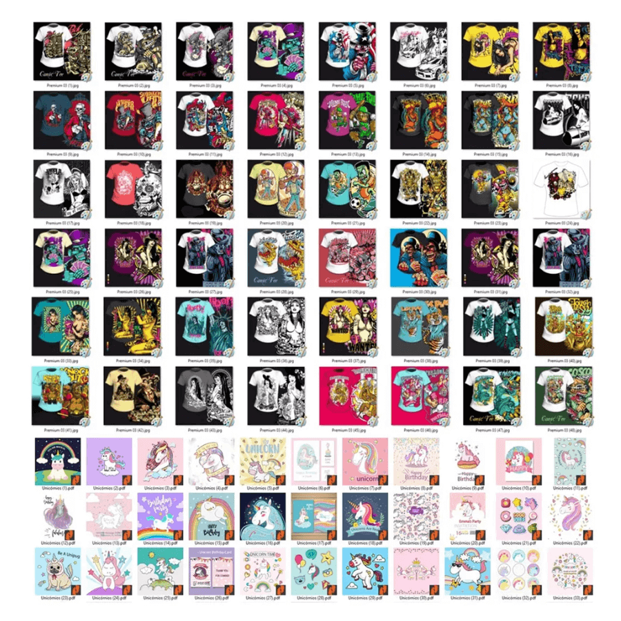 Megapack Artes e Vetores Para Estampas De Camisetas - Radali Shop