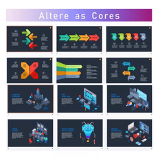 Pack + 6500 Slides Power Point Modelos Templates Editáveis Infográficos - Radali Shop
