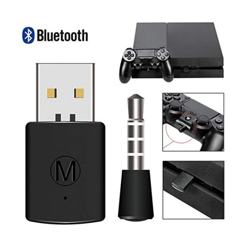 Dongle Adaptador Ps4 Ps5 Bluetooth Usb P/ Fone De Ouvido Sem Fio