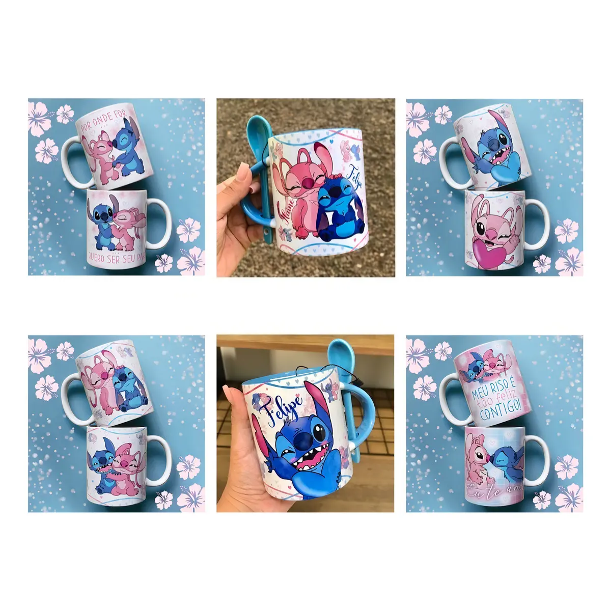 Pack Artes Caneca Stitch E Angel +150 Arquivos