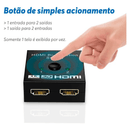 Chaveador Swither Seletor Divisor Hdmi 2.0 2x1 1x2 4k 60Hz - Radali Shop