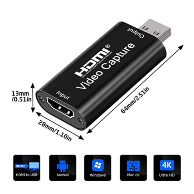 Adaptador Hdmi P/ Usb 2.0 Placa Captura Vídeo 4k 1080p