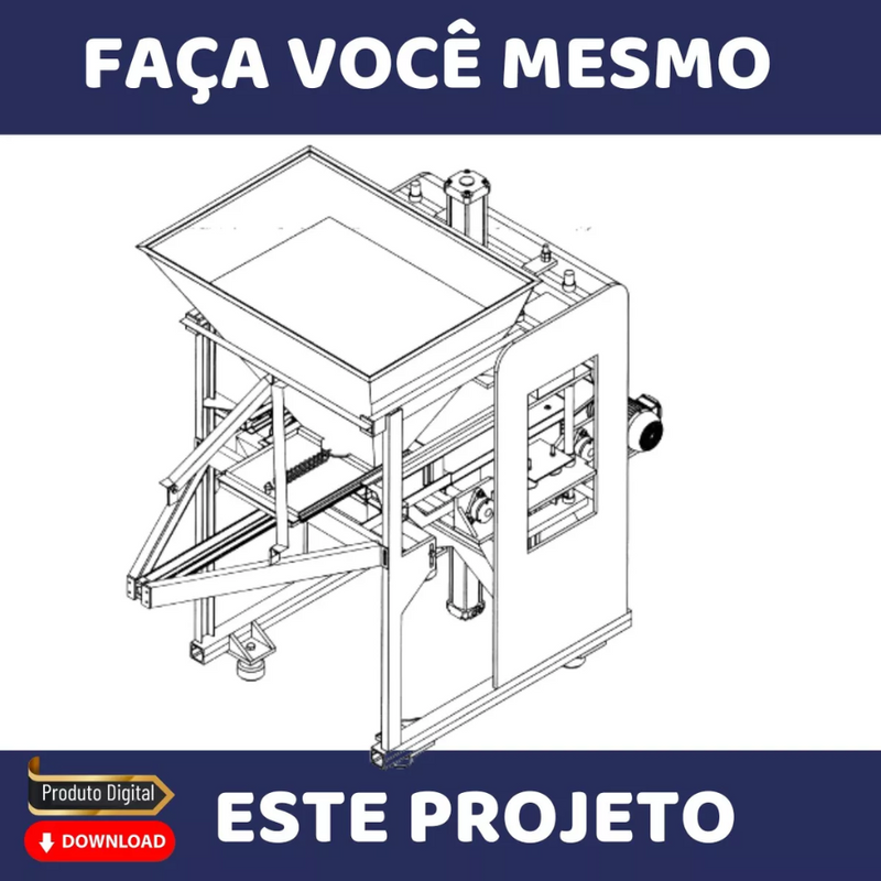 4 Projetos Maquina De Fazer Blocos Cimento Concreto Poedeira