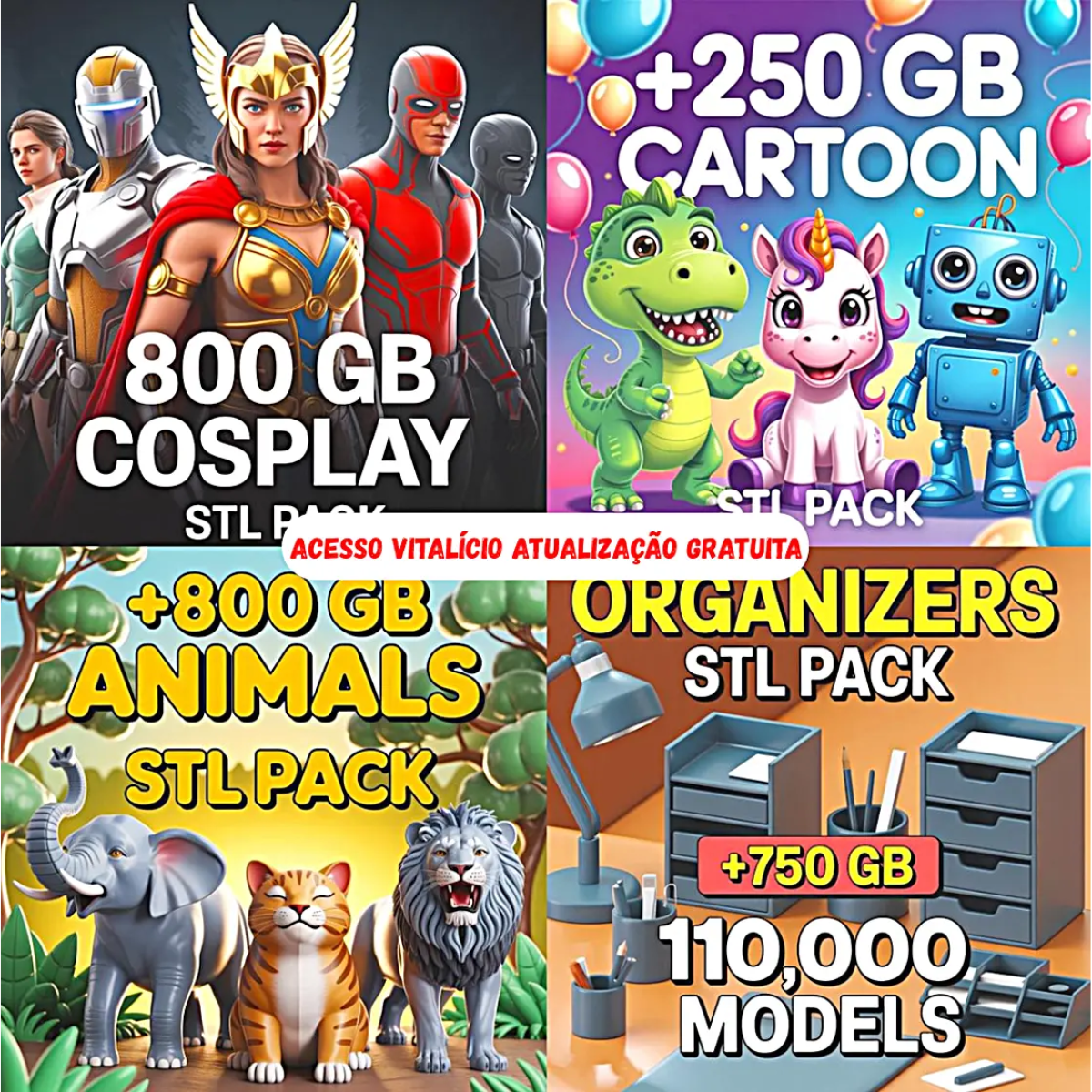 Mega Pack Stl Impressão 3d 2026 100% Atualizado 110tb+ Updates