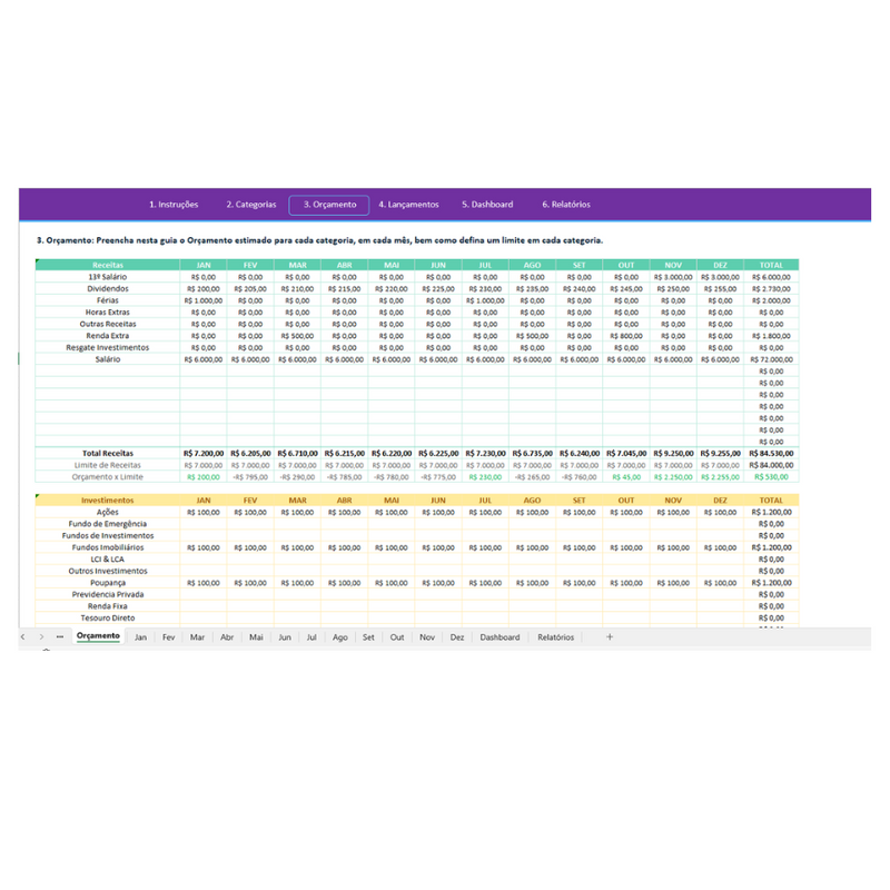 Hoja de cálculo de control financiero personal Gastos mensuales Gastos diarios Gastos familiares