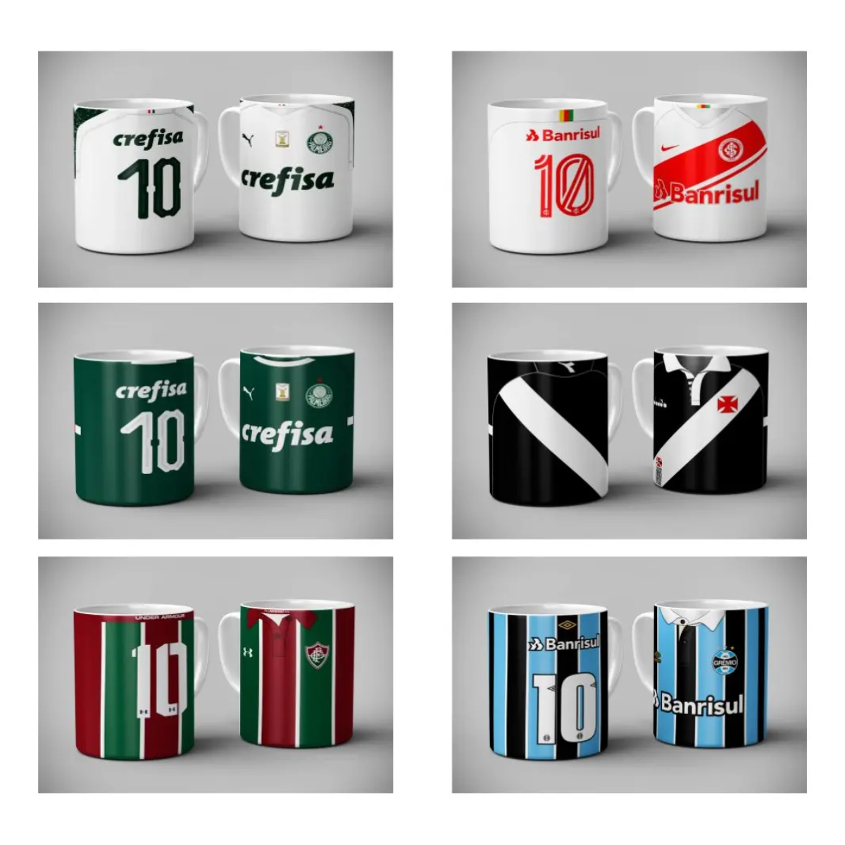 Mil Artes Sublimação Canecas Times Futebol NFL NBA