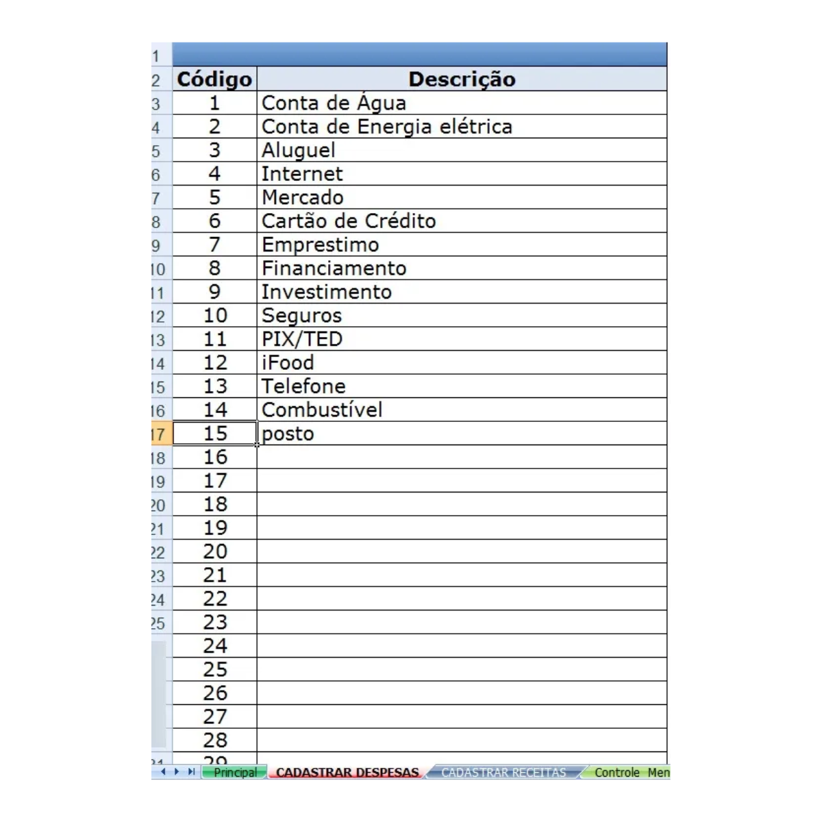 Planilha Controle Financeiro Pessoal Simples Fácil De Usar