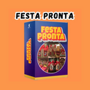 Kit Festa Pronta De Aniversário Arquivo Silhouette Topo Bolo