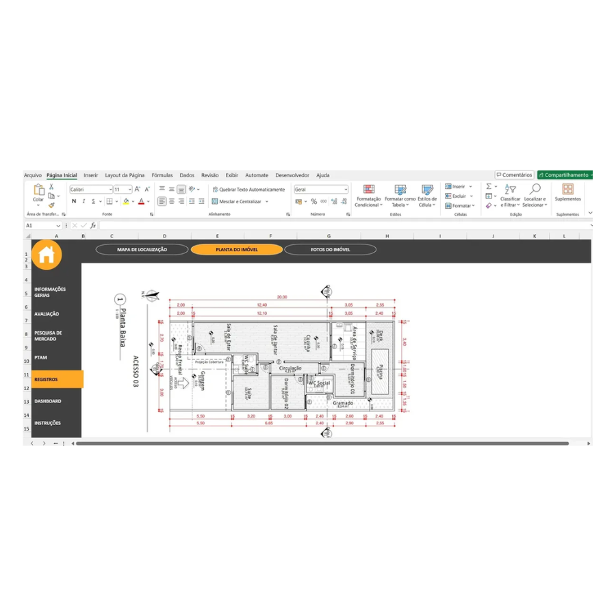 Planilha De Avaliação De Imóveis (ptam) Em Excel