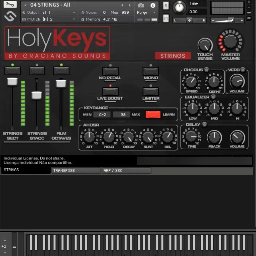 Holy Keys 1.4 + Kontakt 8 Ativado - Envio Imediato