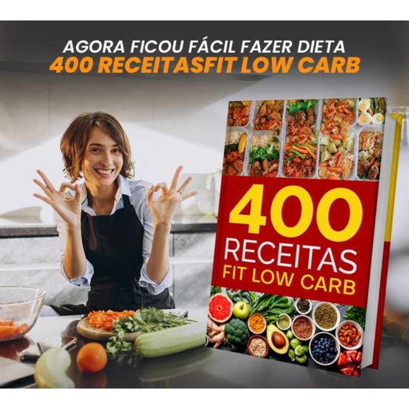 400 Receitas Fit Low Carb para Emagrecer Rápido com Cardapio Marmita Fitness