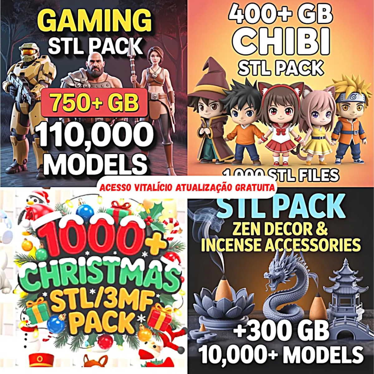 Mega Pack Stl Impressão 3d 2026 100% Atualizado 110tb+ Updates