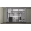Modern planned wardrobe design with space for clothing and accessories organized in a stylish layout.