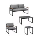 +600 Projetos Móveis Metalon Em Arquivos Pdf - Conjunto de mobiliário moderno com sofá, poltrona e mesas em metalon.