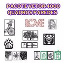 Vetor +4000 Quadros Paredes Corte Fresa Tocha CNC Laser Router Arquivos Artes - Radali Shop
