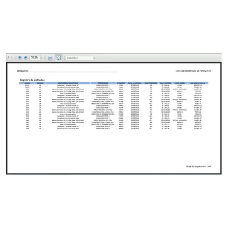 Planilha Controle de Estoque Sistema De Almoxarifado Inventário Entrada Saida Em Excel