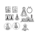 Pack Artes Cnc Mach3 Aspire Artcan Vetores Religioso Arquivos Corte Laser