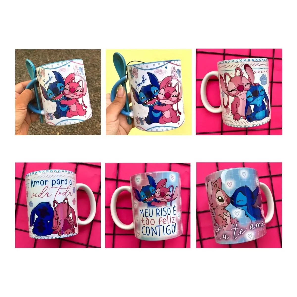 Pack Artes Caneca Stitch E Angel +150 Arquivos