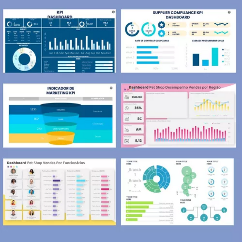 200 Modelos Editáveis De Backgrounds Para Power Bi + Brinde