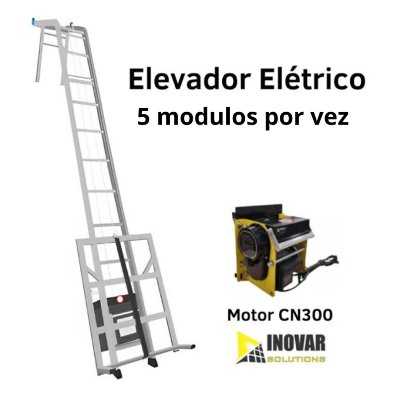 Elevador CN300 Para Placa Solar - Inovar Solutions - Escada Motorizada 5 Módulos Fotovoltaicos por vez