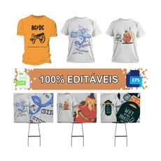 Mega Pacote Estampas Sublimação Camisa Camisetas