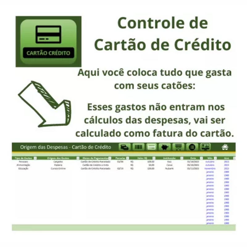 Planilha Controle Financeiro Pessoal Gastos Despesas Mensal e Diário Familiar Receitas Organizar Finanças