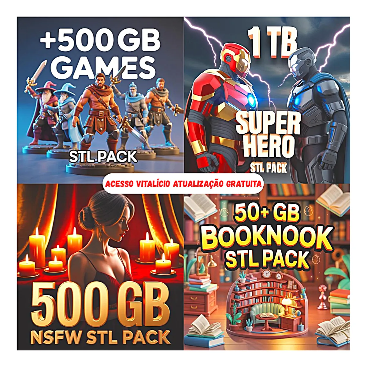 Mega Pack Stl Impressão 3d 2026 100% Atualizado 110tb+ Updates