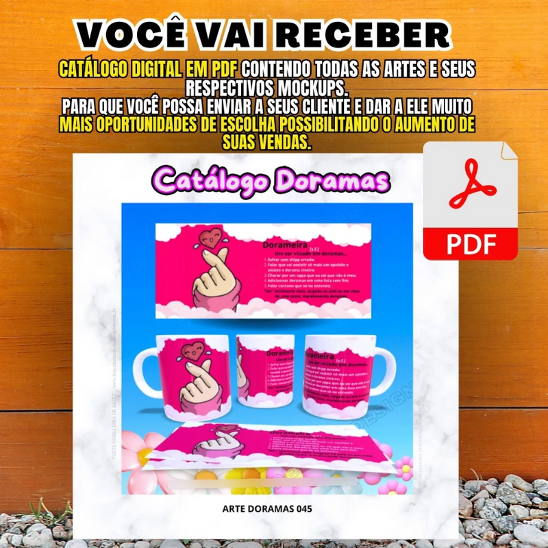 Pack Artes Dorama Sublimação De Canecas