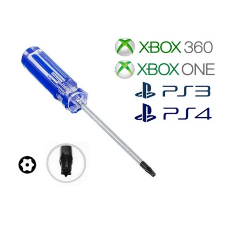 Chave Torx T8 Com Furo Para Abrir Console Video Game Ps3 Ps4 Controle