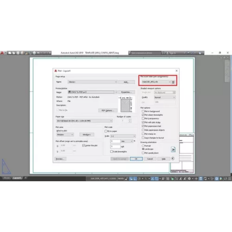 Plantilla de tablero dinámico de Abnt para proyectos de arquitectura en Autocad