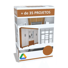 35 Projetos Guarda Roupas Móveis Planejados Mdf Plano Corte Marcenaria - Radali Shop