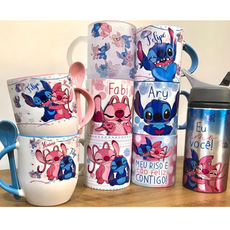 Pack Artes Caneca Stitch E Angel +150 Arquivos