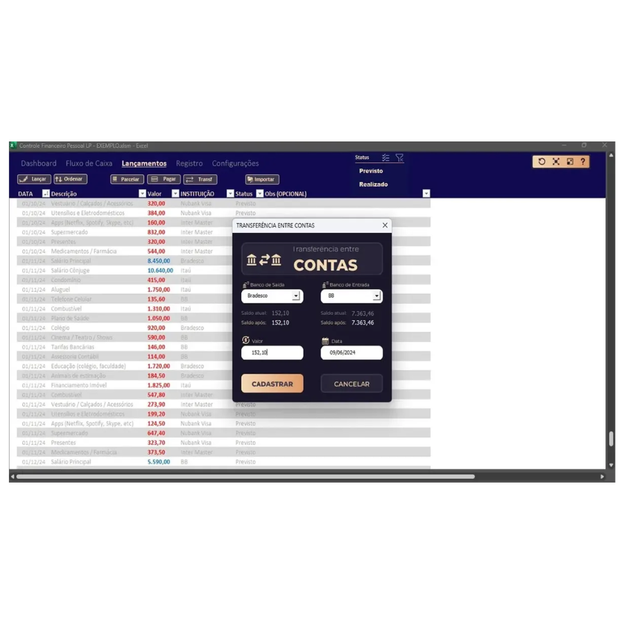 Planilha Financeiro Controle e Gerenciamento
