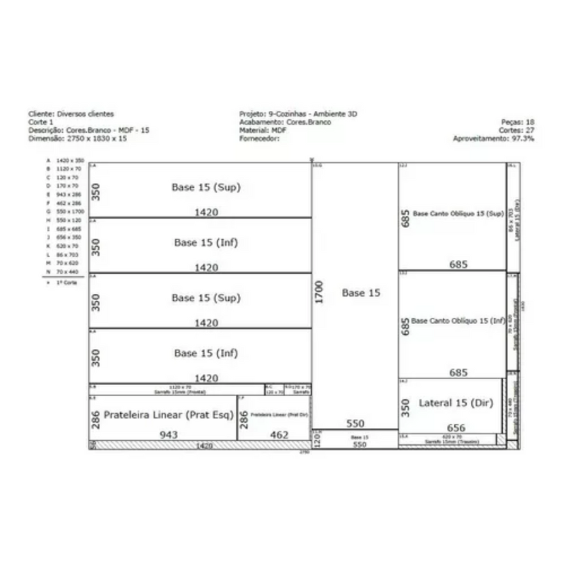 35 Projetos Cozinha Planejada Móveis Com Plano De Corte Fabricar Marcenaria