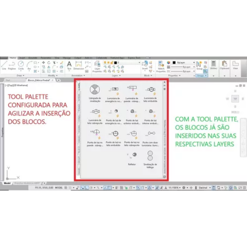 Blocos Autocad Projetos Elétricos Residenciais Instalações Elétrica Predial Dinâmicos