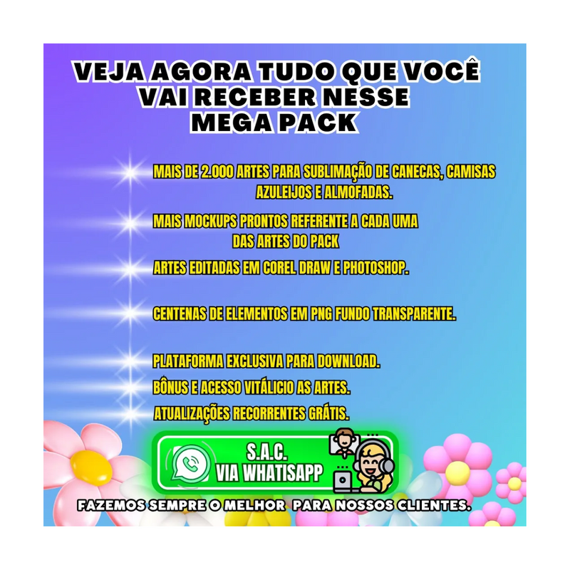 Pack 1900 Arts Para Sublimação Canecas- Flork Bento +brindes