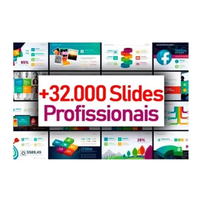 32.000 Slides Comerciais Pro Editáveis + Mockups Power Point