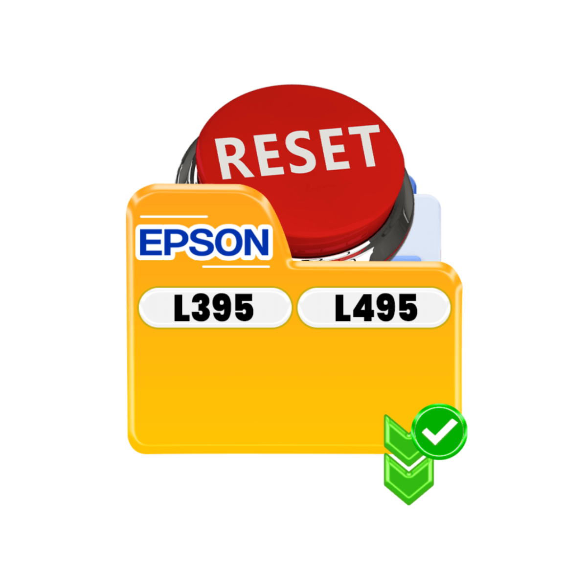 Reset Epson L395 L495 para contador de almofada Impressora