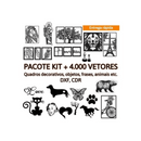 Vetor +4000 Quadros Paredes Corte Fresa Tocha CNC Laser Router